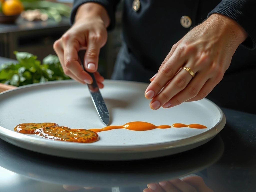 Detalle de cocina profesional